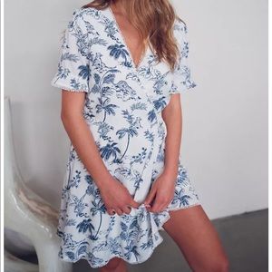 Lost and Wander Mini Wrap Dress